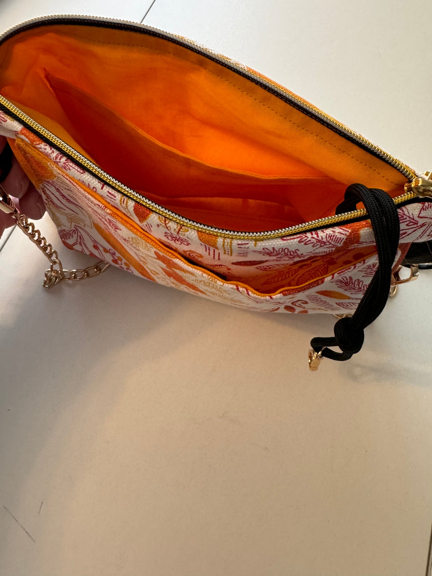 Crossbody bag with chain strap