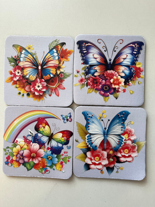 Butterfly table coasters